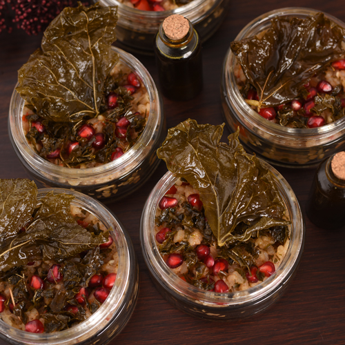 Risotto Waraq Anab with Wine Leave Oil